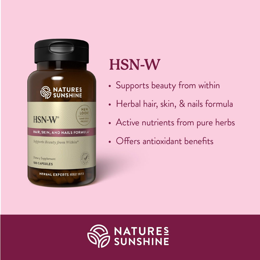 Close-up of Nature's Sunshine HSN-W bottle