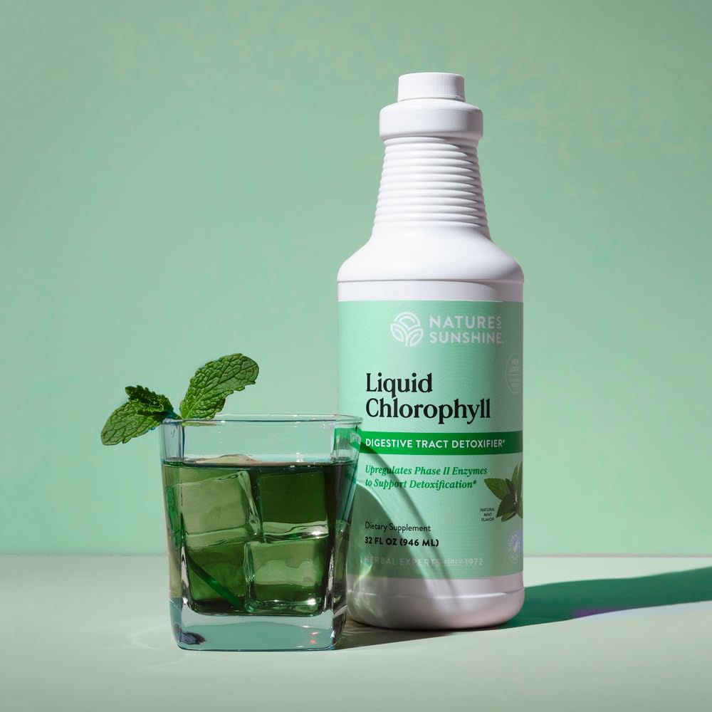 Product label of Nature's Sunshine Liquid Chlorophyll Extra Strength 16 oz
