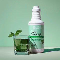 Product label of Nature's Sunshine Liquid Chlorophyll Extra Strength 16 oz