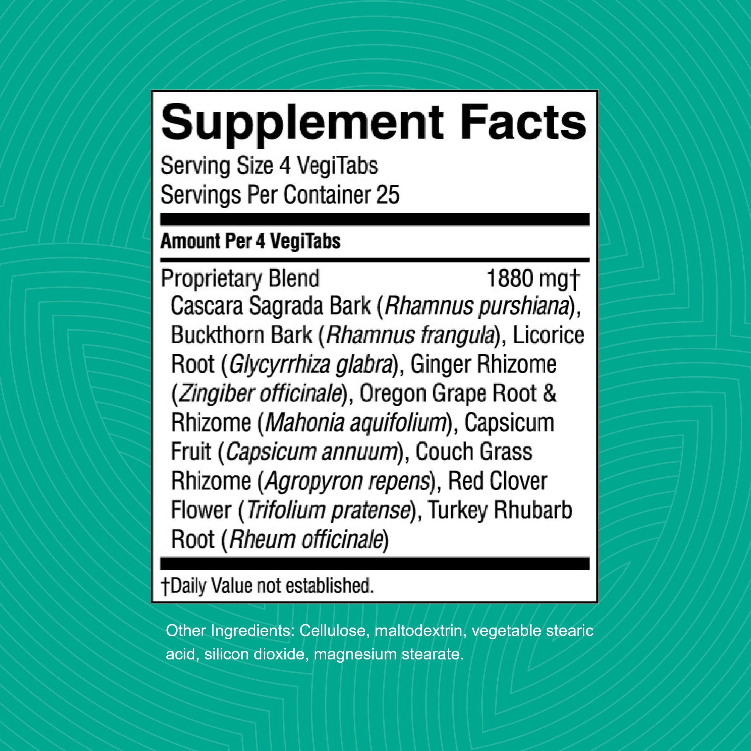 Capsules closeup of Nature's Sunshine Lower Bowel Stimulator showing easy-to-swallow form