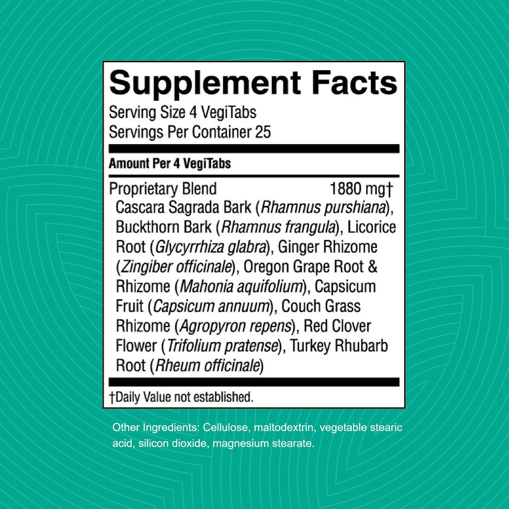 Capsules closeup of Nature's Sunshine Lower Bowel Stimulator showing easy-to-swallow form