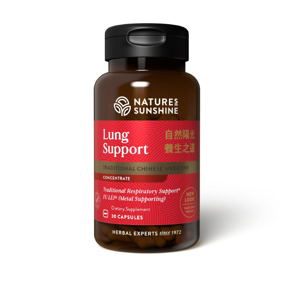 Bottle of Nature's Sunshine Lung Support Chinese TCM Concentrate with 30 capsules