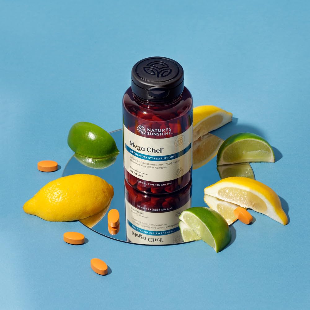 Nature's Sunshine Mega-Chel branding on bottle