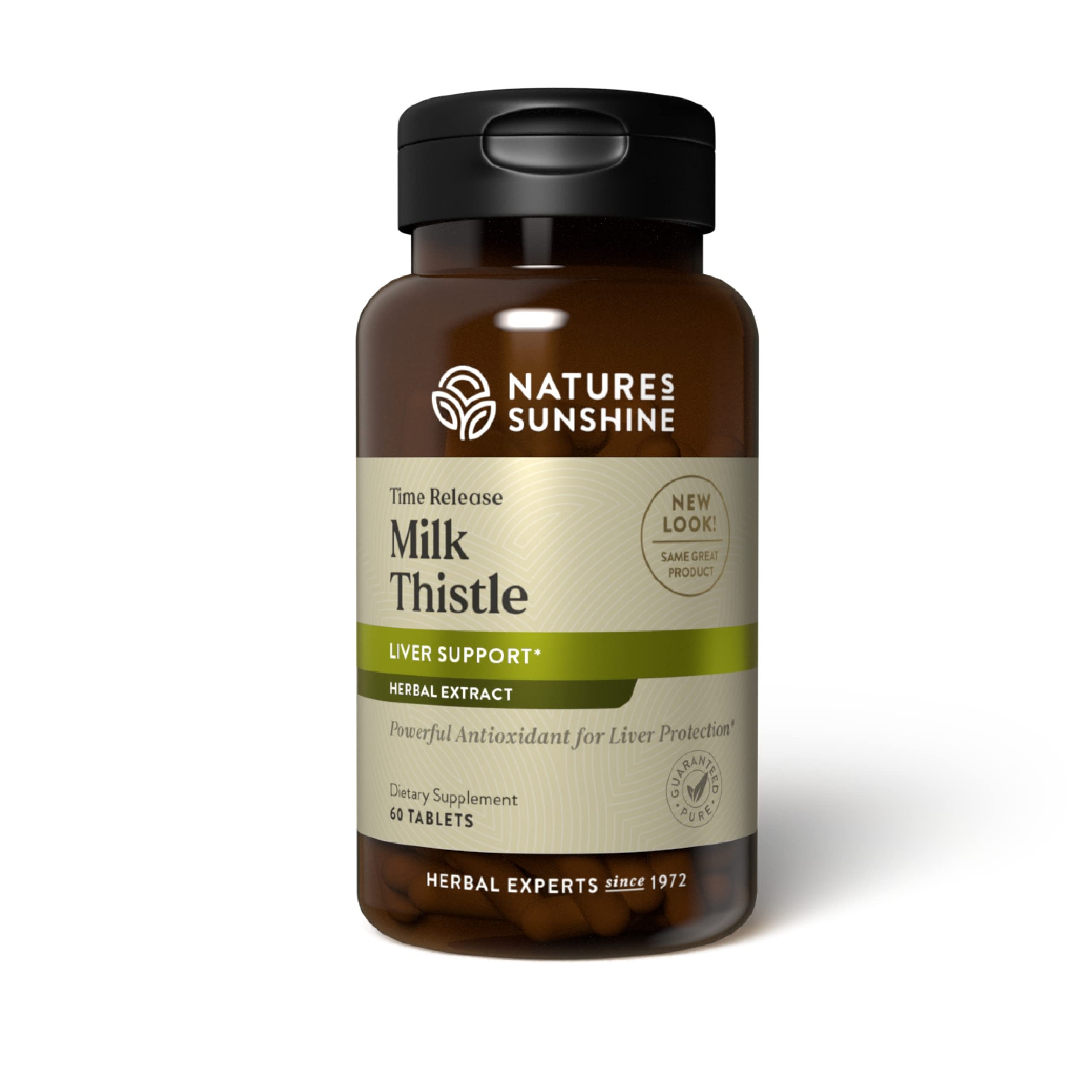 Nature's Sunshine Milk Thistle 60 Time-Release Tablets bottle
