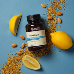 Nature's Sunshine Nutri-Calm capsules close-up for convenient use.