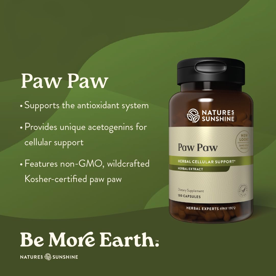 Close-up of Paw Paw Cell-Reg capsules highlights easy oral supplementation.