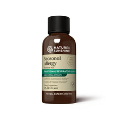 Nature's Sunshine Seasonal Allergy bottle ready for respiratory support