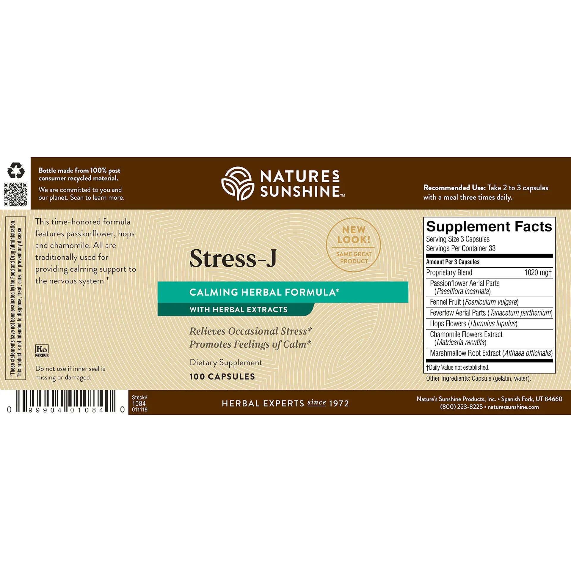 Made in USA facility for Stress-J 100 Capsules
