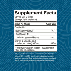 Packaging of Nature's Sunshine Vitamin C chewables with natural flavors