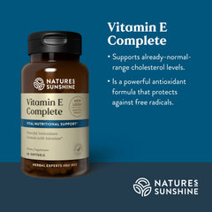 Nature's Sunshine Vitamin E Complete packaging close-up