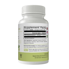 Close-up of Nature's Trove 5-HTP 100mg capsules