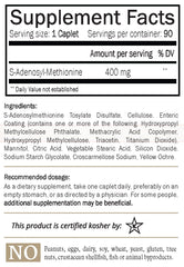 Enteric coated SAM-e caplets designed for optimal absorption