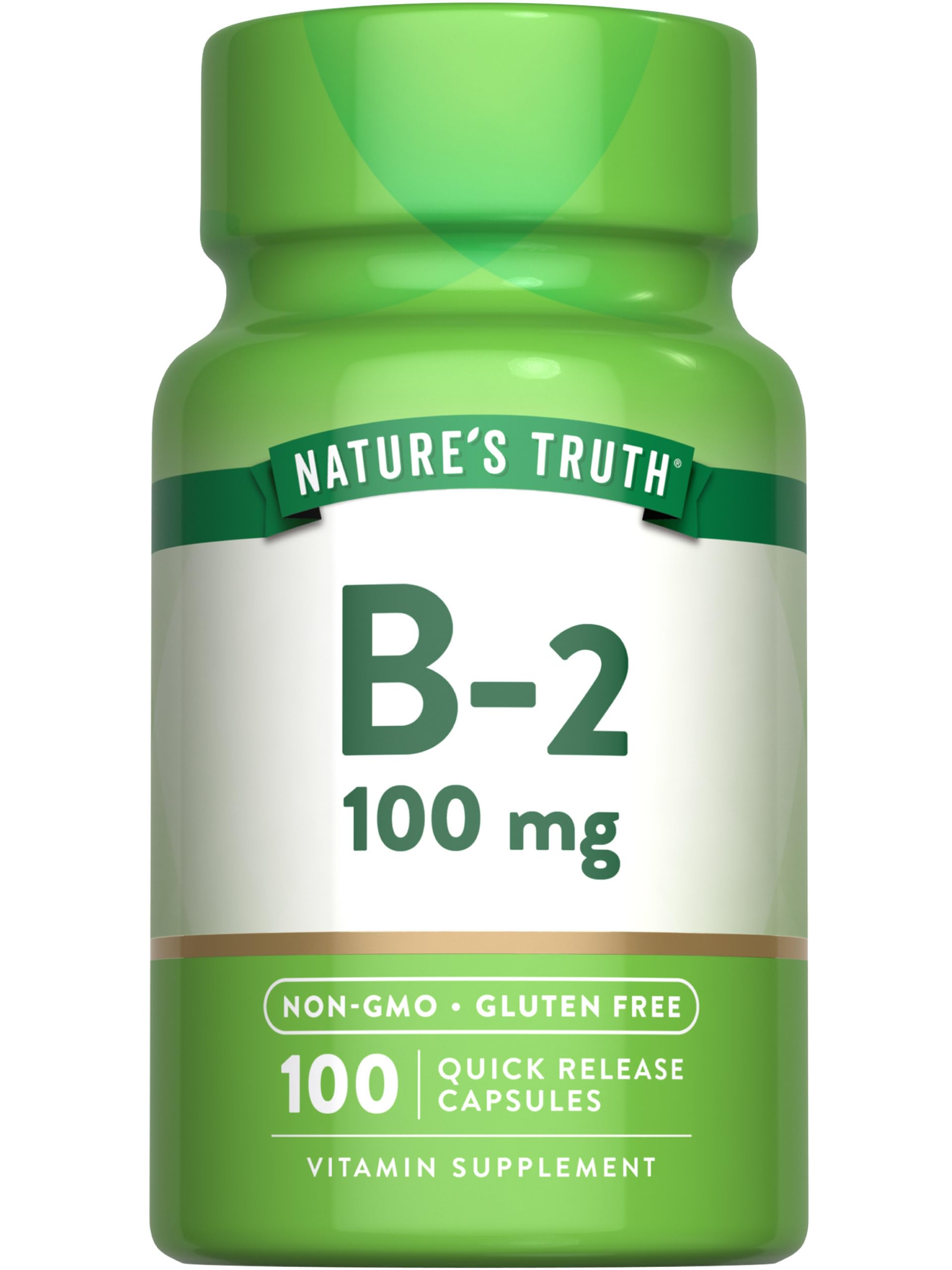 Nature's Truth B2 Vitamin 100mg bottle with 100 capsules