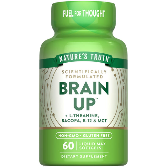 Nature's Truth Brain Up Softgels bottle with L-Theanine, Bacopa & MCT