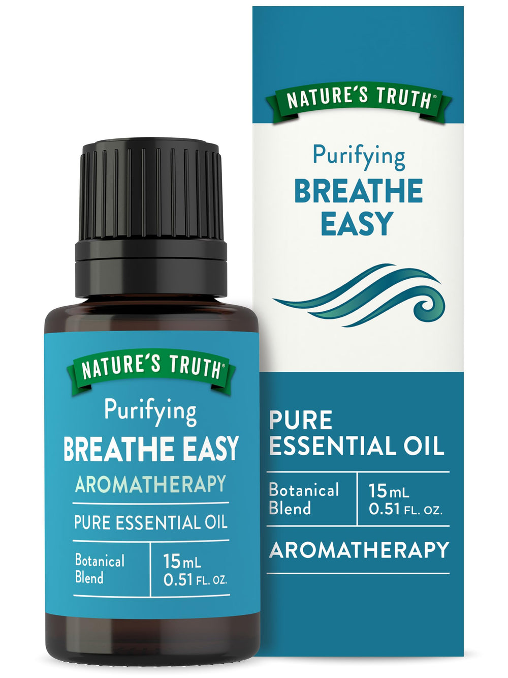 Nature's Truth Breathe Easy 15 mL essential oil blend bottle