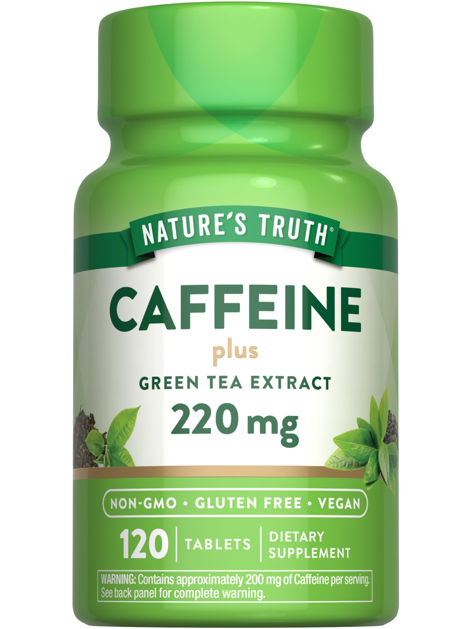 Nature's Truth Caffeine Pills bottle front view