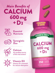 Calcium carbonate supplement packaging label