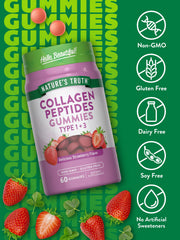 Close-up of supplement facts panel for Collagen Peptides Type 1 & 3
