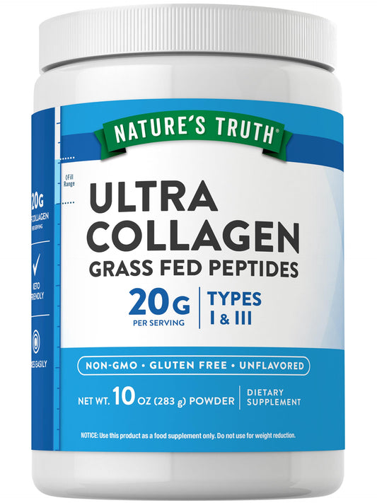 Nature's Truth Collagen Peptides Powder Unflavored packaging front