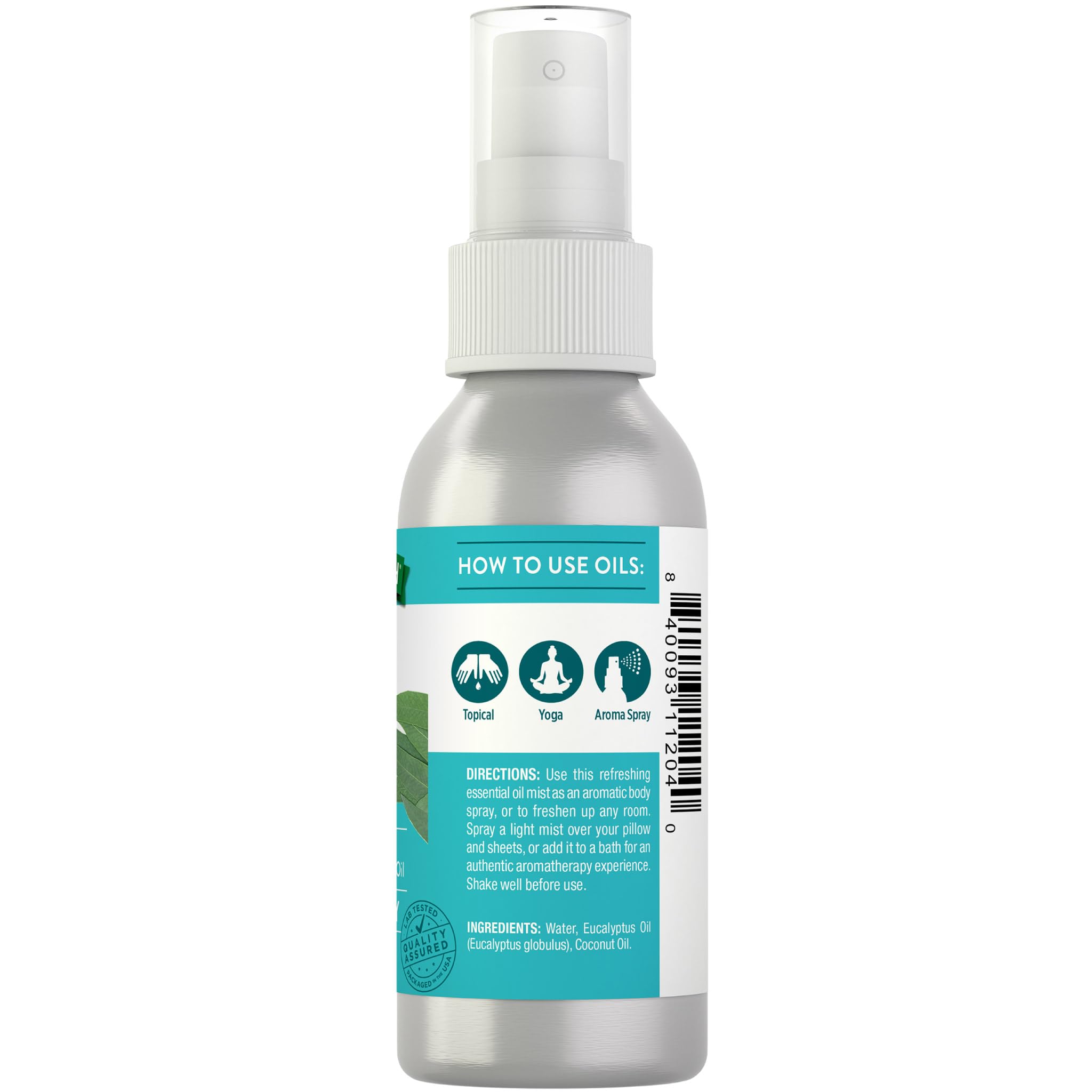Six angles of Nature's Truth eucalyptus mist spray 2.4 oz