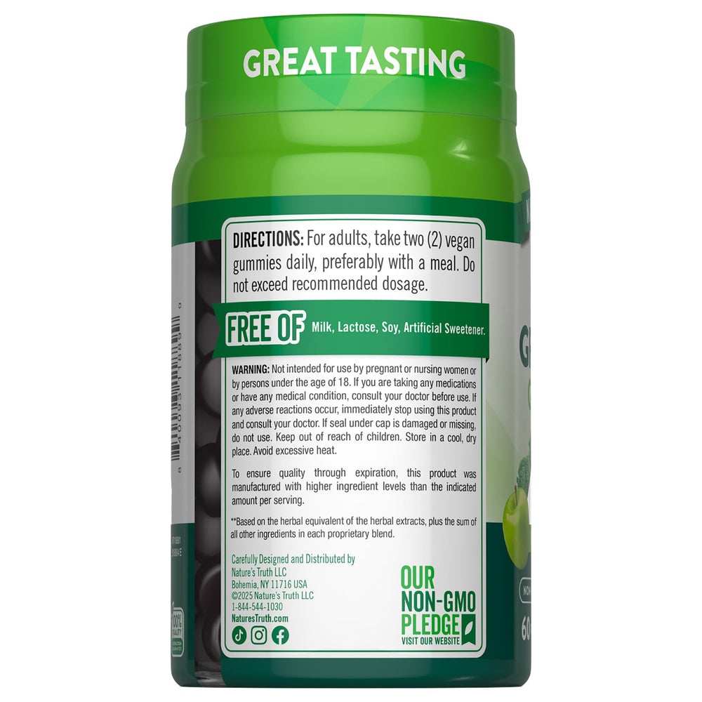 Nature's Truth gluten-free vegan badge on label.