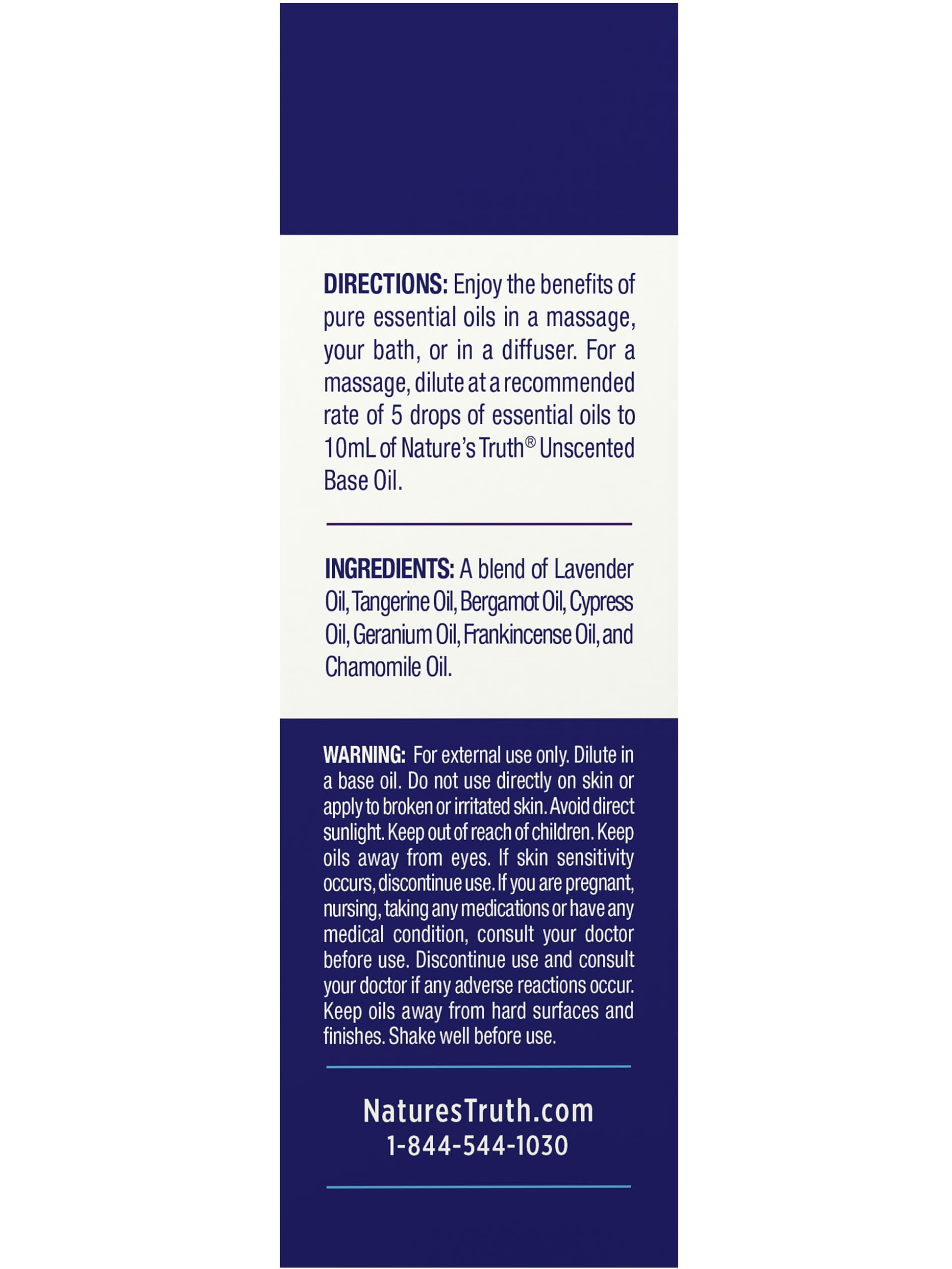 Non-GMO and gluten-free label for Nature's Truth Good Nite Oil