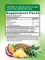 Nature's Truth Horny Goat Weed Gummies label close-up