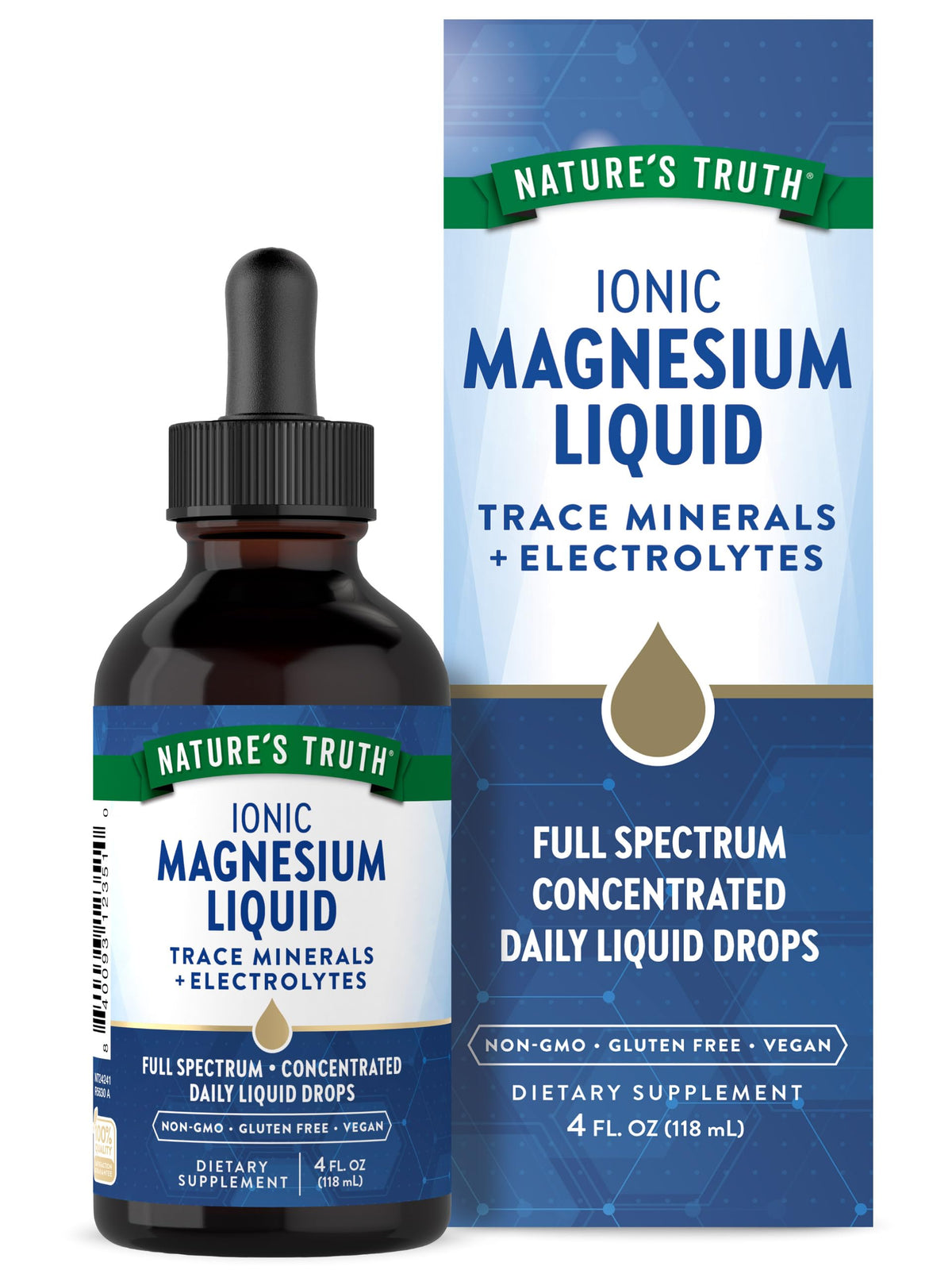 Nature's Truth Ionic Magnesium Liquid Drops bottle, 200 mg, 4 oz