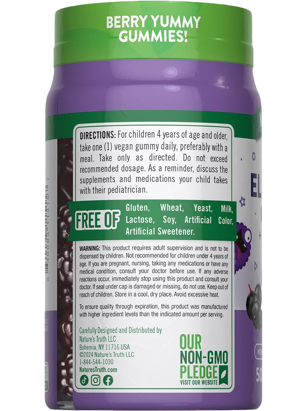 Overall product shot of Nature's Truth Kids Elderberry Gummies
