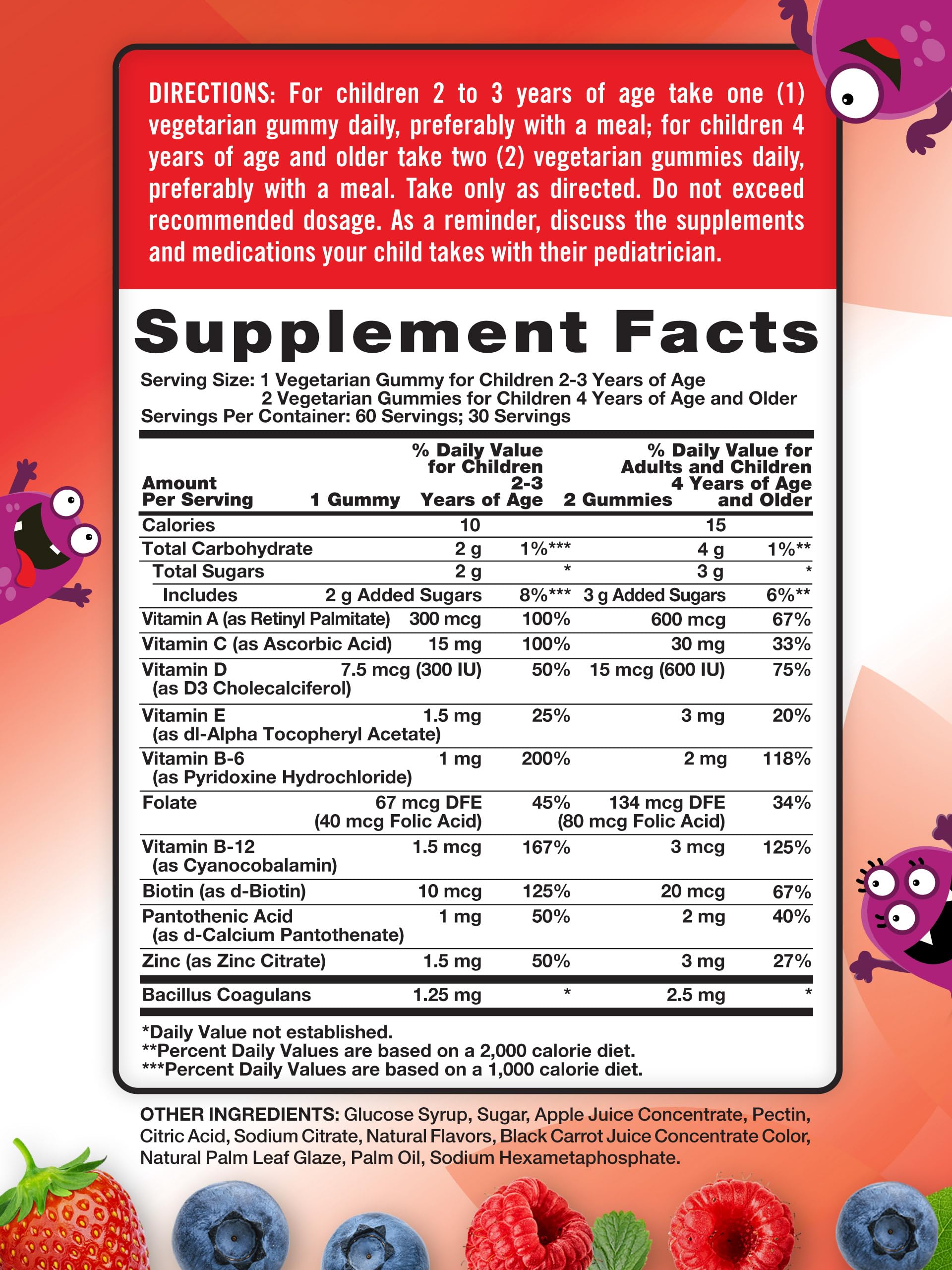 Front cover of Nature's Truth Kids Multivitamin Gummies bottle