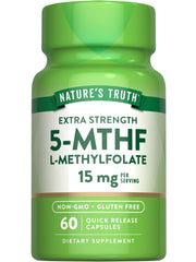 Nature's Truth L-Methylfolate 15 mg bottle with 60 quick-release capsules