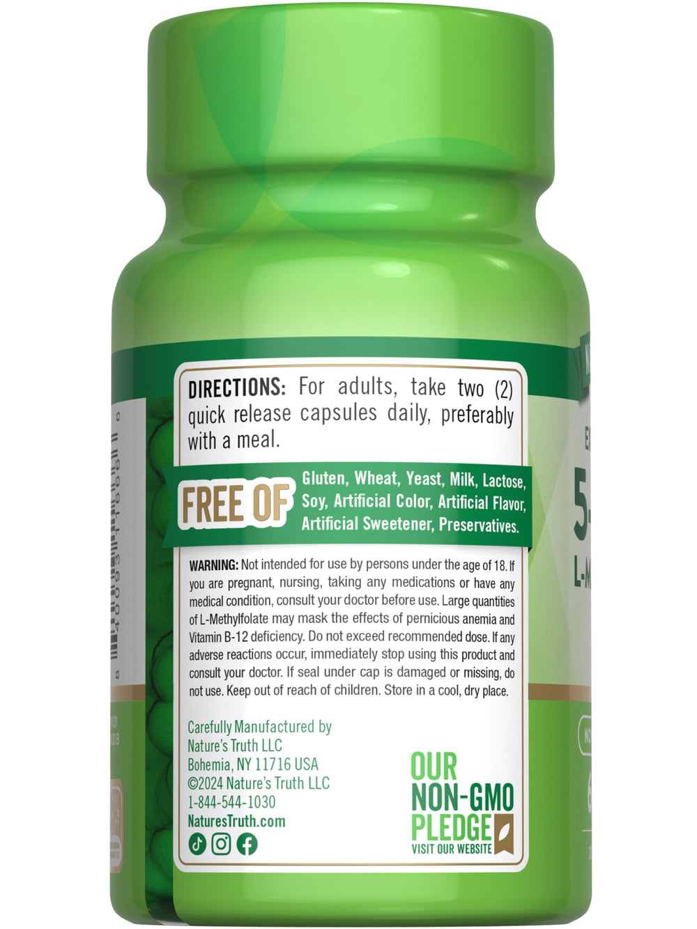 Boxed Nature's Truth L-Methylfolate 15mg pack2 product shot.