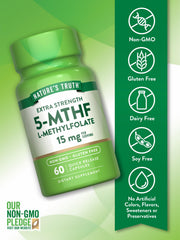 Quick release capsules of Nature's Truth L-Methylfolate 15mg.