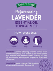Close-up of Nature's Truth Lavender Spray bottle 2.4 oz