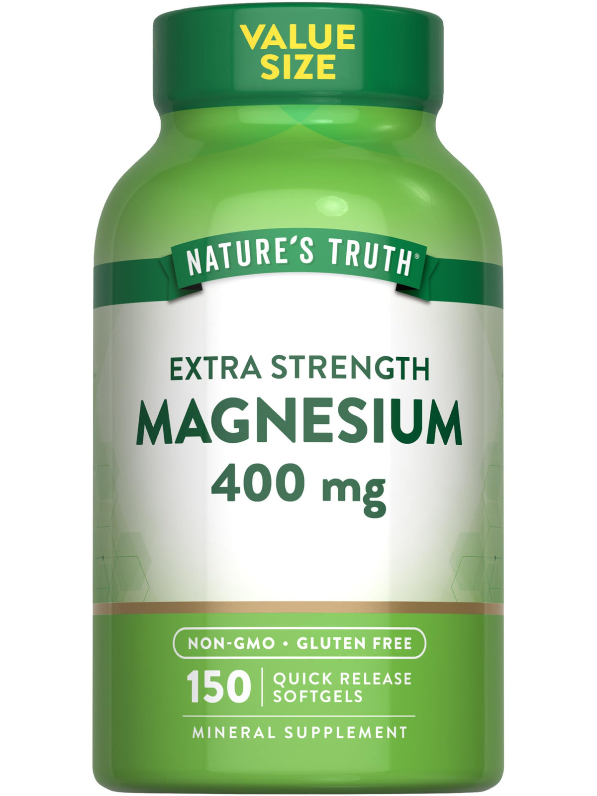Nature's Truth Magnesium 400mg softgel bottle front view