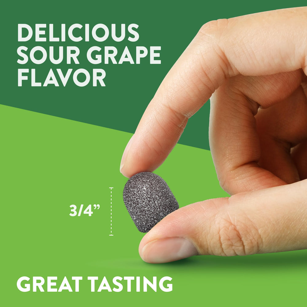 Close-up of grape-flavored magnesium glycinate gummies