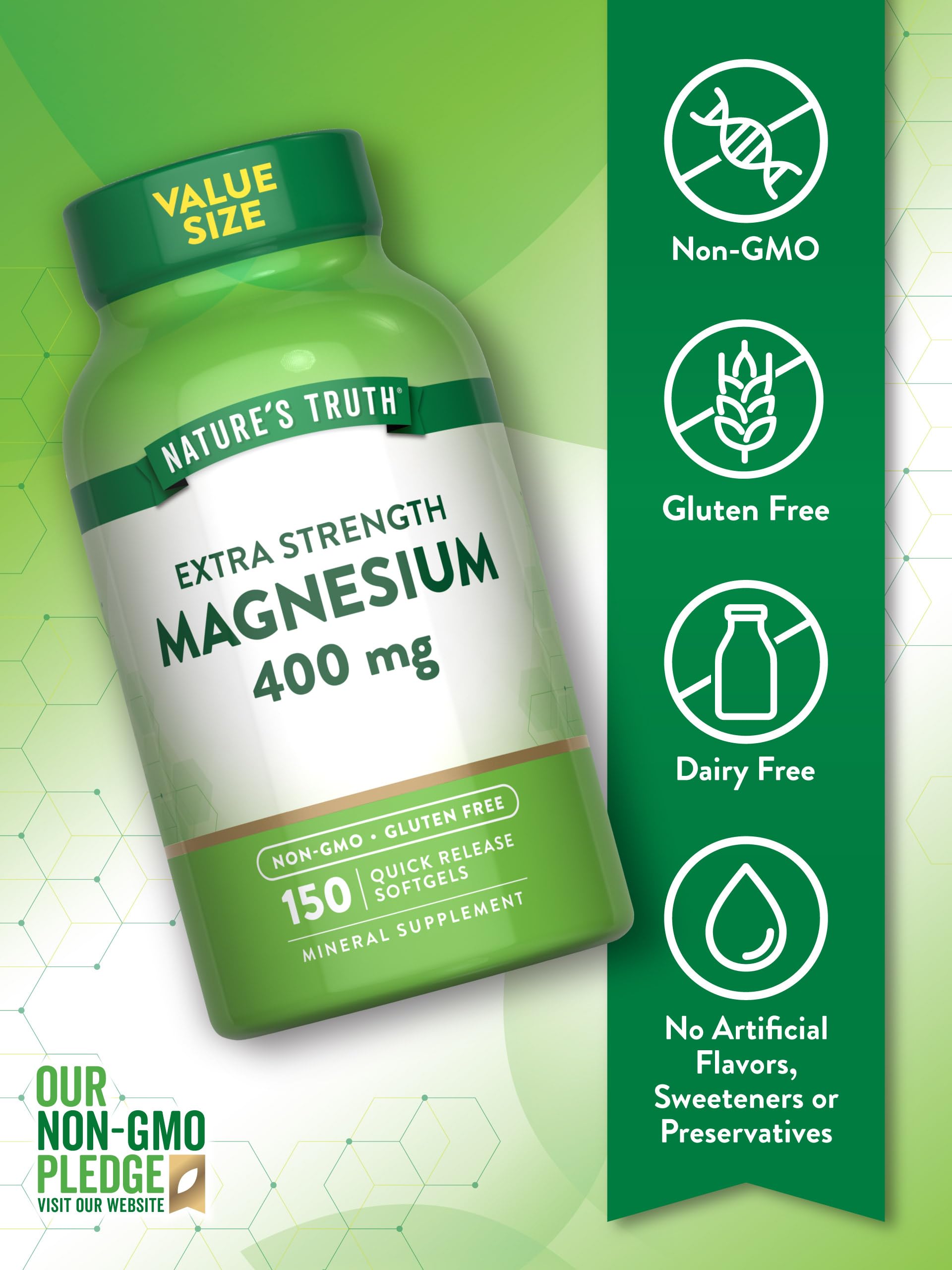 Nature's Truth Magnesium supplement label