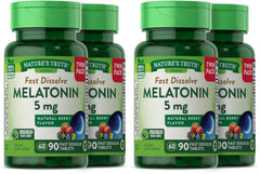 Nature's Truth Melatonin 5 mg berry flavor fast-dissolve tablets twin pack image