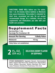 Melatonin Liquid serving dropper with berry flavor