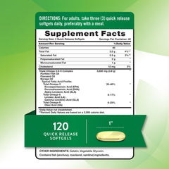 Nature's Truth Omega 3-6-9 softgels capsules close-up for easy swallowing