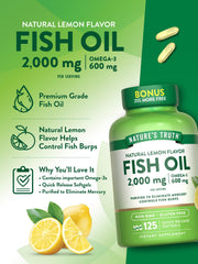 Nutrition facts panel showing omega-3 content on bottle