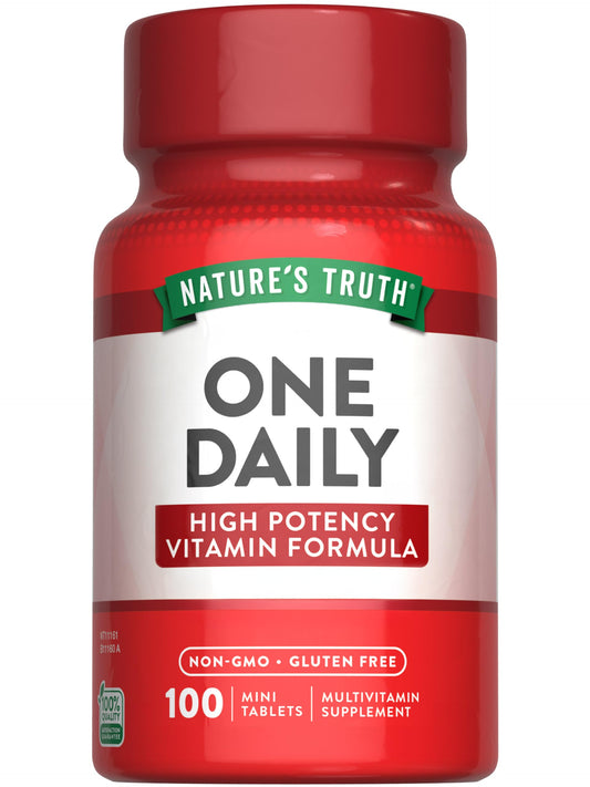 Front view of Nature's Truth One Daily Multivitamin bottle