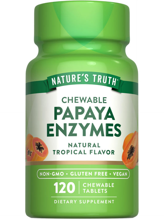 Nature's Truth Papaya Enzyme Chewable Tablets box front