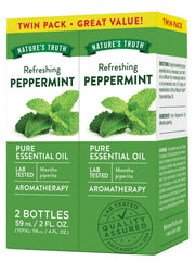 Nature's Truth Peppermint Essential Oil 2 oz twin pack - front view