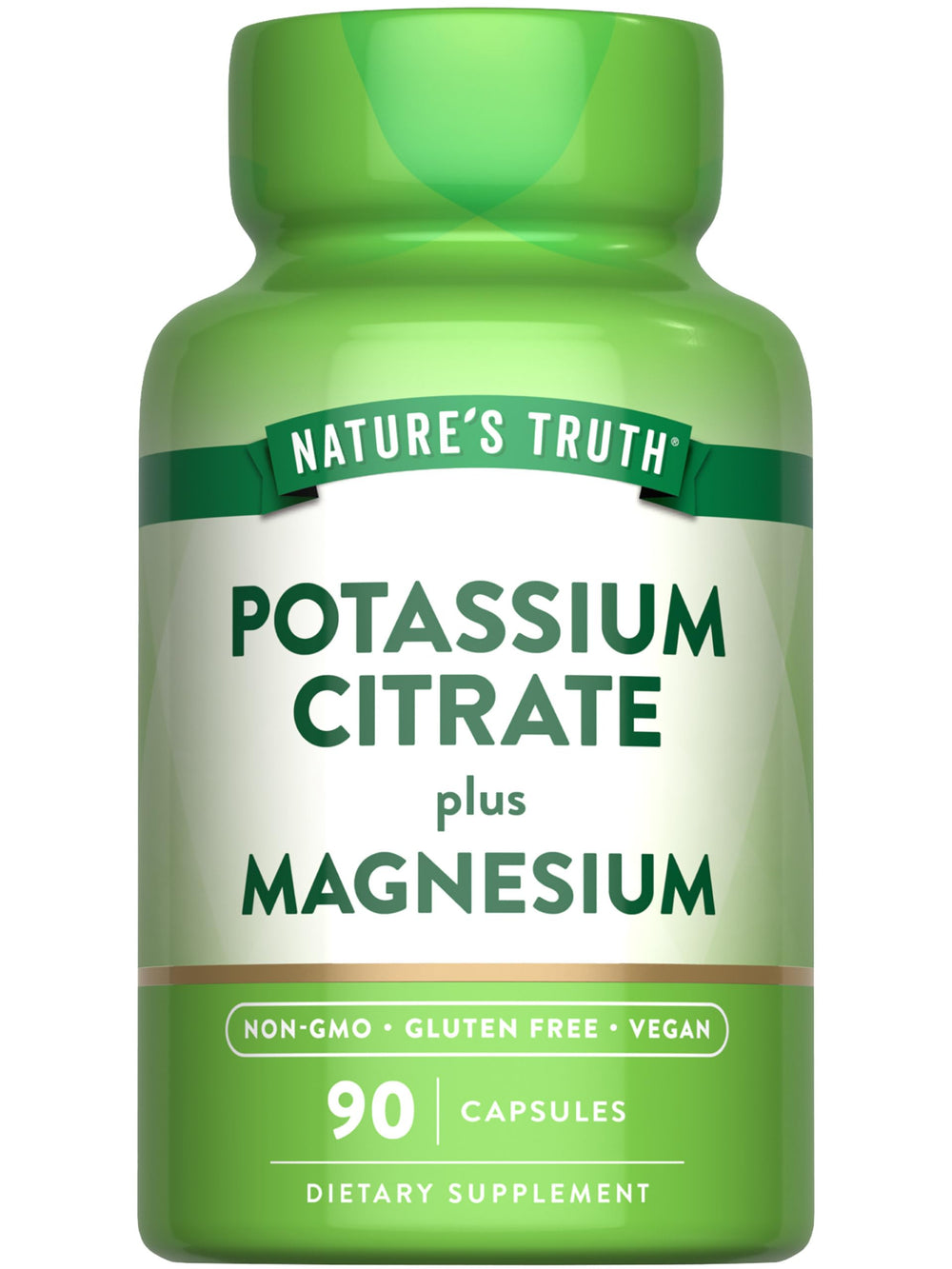 Bottle of Nature's Truth Potassium Citrate + Magnesium Capsules – 90 count