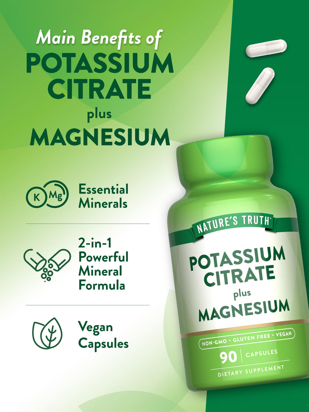 Vegan, non-GMO gluten-free Nature's Truth capsules