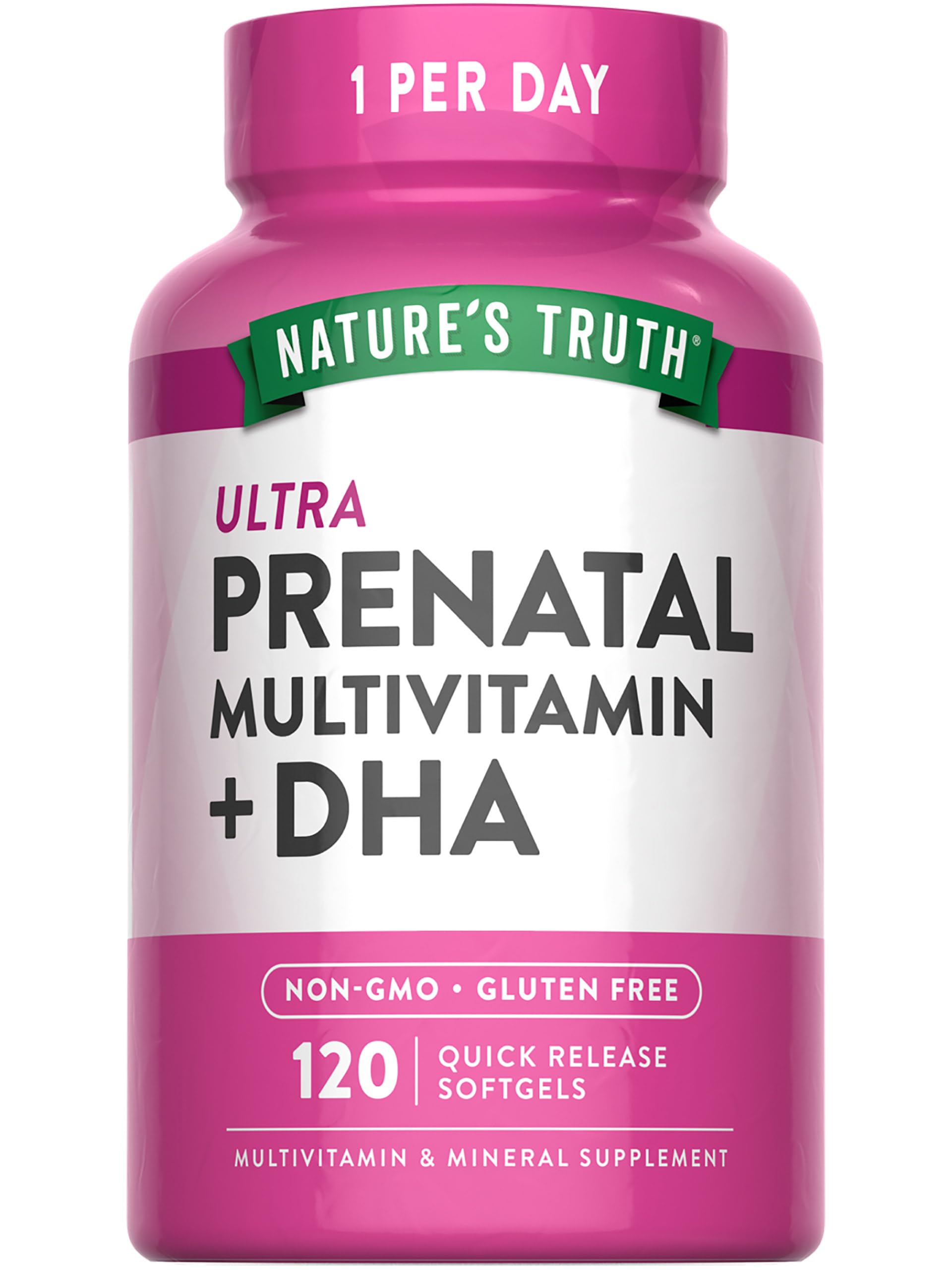 Nature's Truth Prenatal Vitamin for Women bottle – 120 softgels (front view)