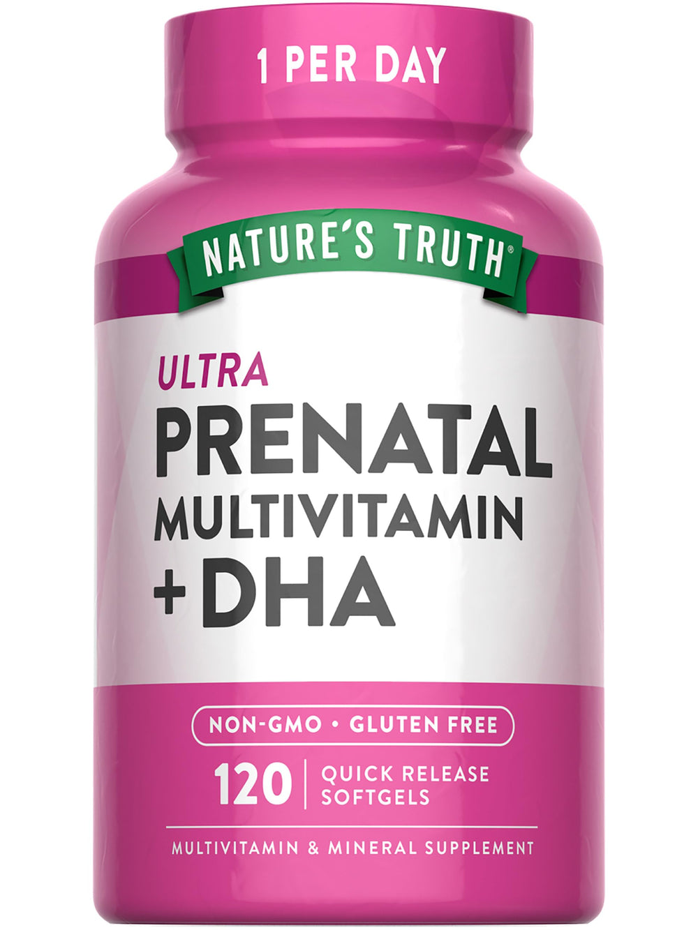 Nature's Truth Prenatal Vitamin for Women bottle – 120 softgels (front view)