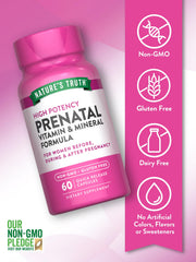 Label on bottle showing 800 mcg Folic Acid and nutrients
