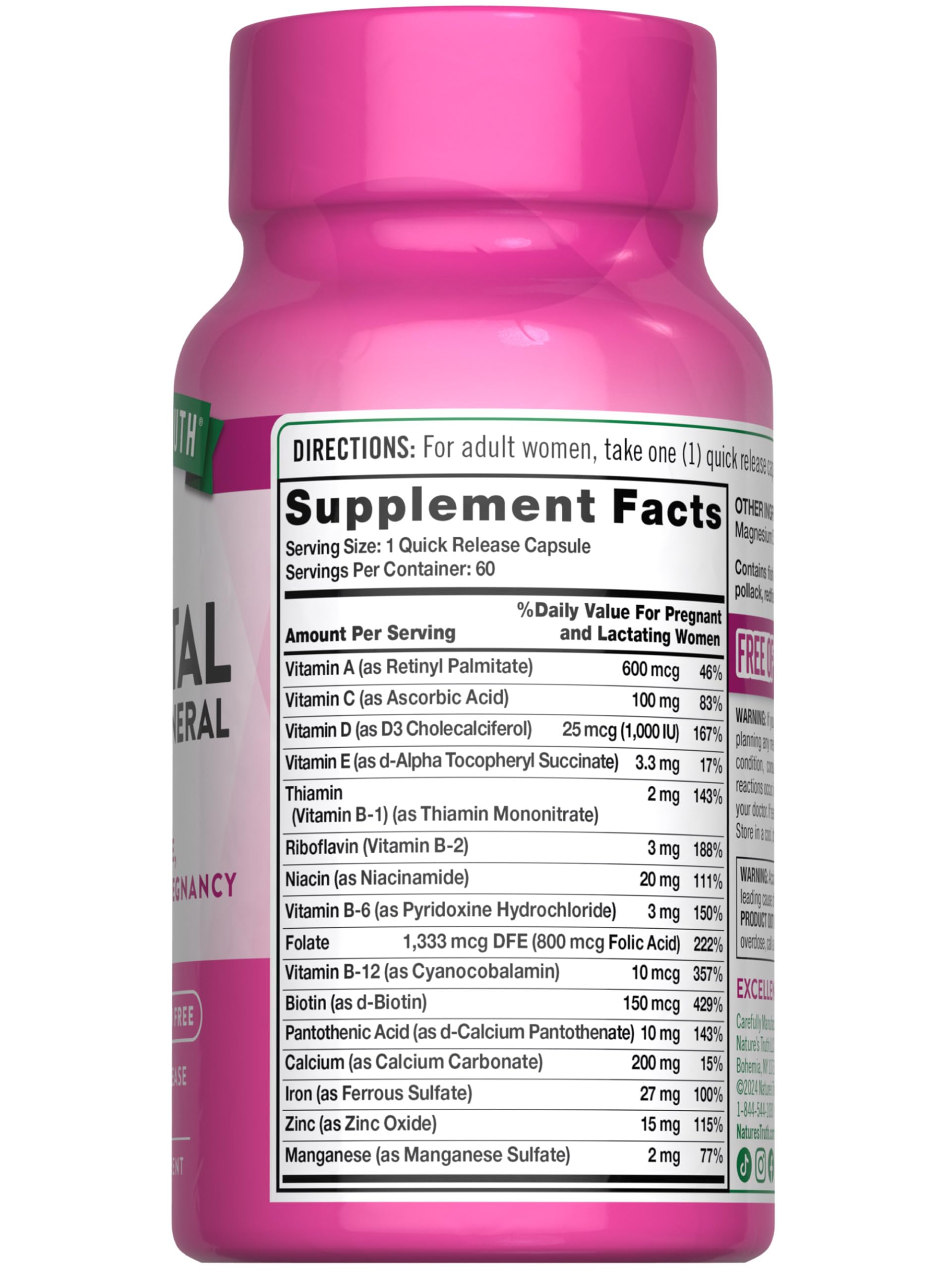 Lifestyle image with prenatal vitamins in a wellness setting